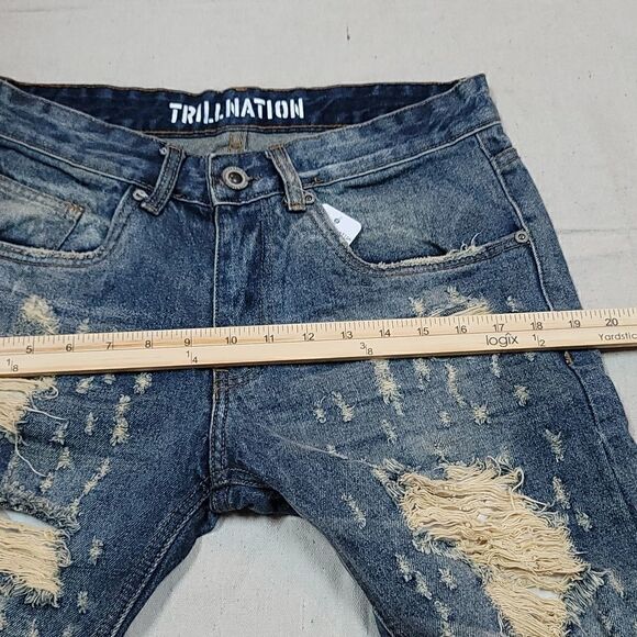 .ens Trill Nation Jean Distressed Shorts - Picture 5 of 12